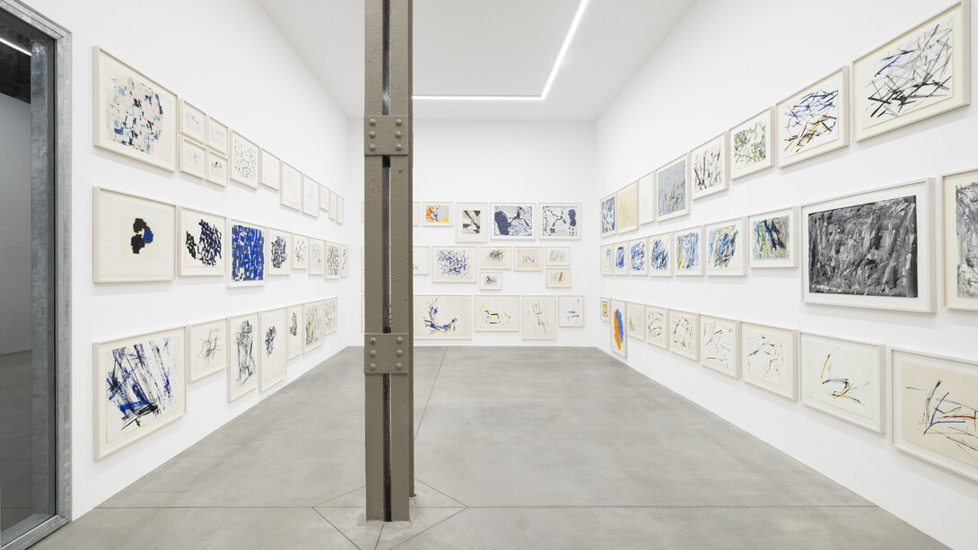 Archiv Charlotte Posenenske, Anfänge der Form: Charlotte posenenske auf papier, exhibition view. Courtesy of Mehdi Chouakri Gallery