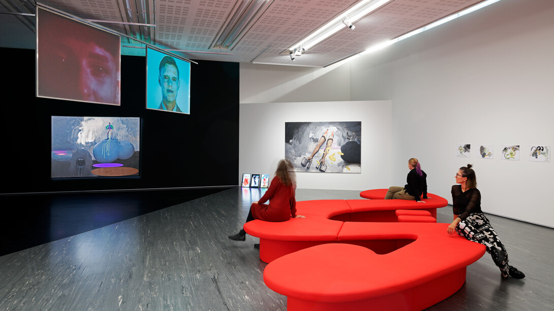 Ashley Hans Scheirl, In and out of painting, exhibition view. Courtesy of Belvedere 21