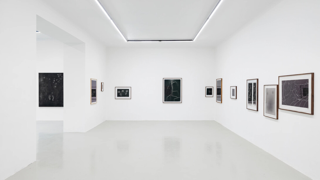 Maximilian Prüfer, Nebenlinien – 15 Jahre Naturantypie, ausstellungsansicht. Mit freundlicher genehmigung der Galerie Kandlhofer