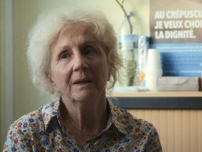 Hélène Vincent in una scena del film "Buon Viaggio Marie", regia di Enya Baroux