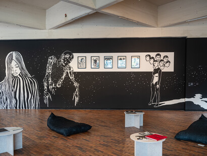 María Isabel Rueda, El oráculo de la noche, vista de exhibición. Cortesía del MAMBO