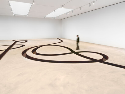 Michael Heizer, Negative sculpture, exhibition view. Courtesy of Gagosian