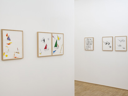 Robert Wilson, OEuvres sur papier, exhibition view. Courtesy of Nosbaum Reding