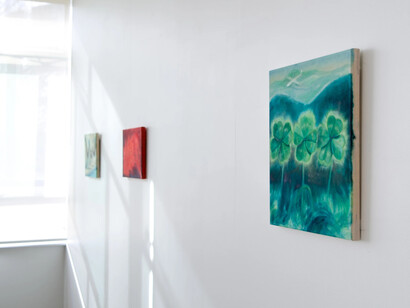 Steph Arrowsmith, The day is waiting for you, exhibition view. Courtesy of Jhana Millers Gallery