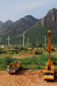 Windmill complex, Kerala (India) - even renewable energy without curbing elite energy demand is unsustainable @ Ashish Kothari