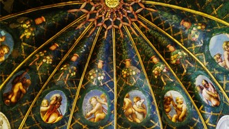 Correggio (1489–1534), affreschi della volta della Camera della Badessa o Camera di San Paolo, ex monastero di San Paolo a Parma, Italia