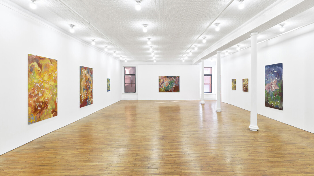 Yirui Fang, Even when the gods lose their will, the afterglow remains, exhibition view. Courtesy of Tara Downs