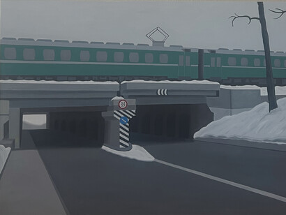 Massimo Boffa, Il treno del mattino, 2025. Courtesy of Galleria Vik Milano