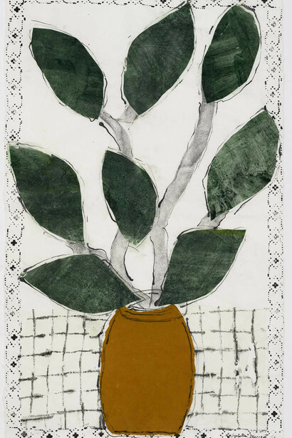 Isabella Ducrot, Vaso con foglie, 2025. Per gentile concessione di Maja Arte Contemporanea