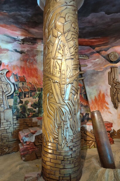 Inside the museum, shattered metal and bold imagery evoke the chaos—and courage—of wartime Hanoi © Photo by Daniel Gauss