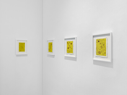 Loïc Le Groumelle, Écritures, mégalithes et cupules III, exhibition view. Courtesy of Galerie Karsten Greve. Photo by Nicolas Brasseur