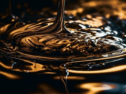 Oil scattering in fluid motion, symbolising the shifting balance of global power