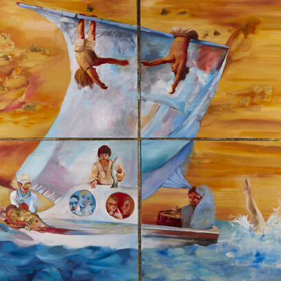 Pato Bosich, The Ship Sails On, 2017, oil on canvas, 247 x 308 cm