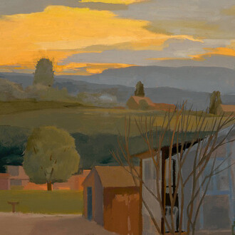 Celia Reisman, Taos night (detail), 2010. Courtesy of Paul Thiebaud Gallery 