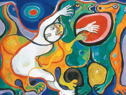 "Simbiosis", Raquel Forner, 1977, oil on canvas