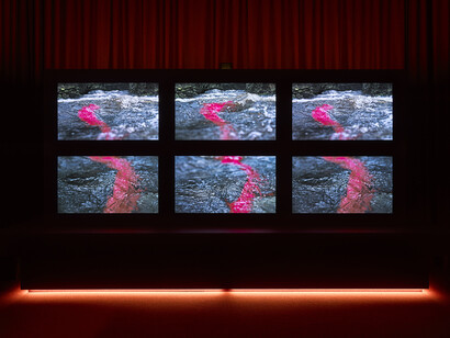 John Akomfrah, Listening all night to the rain, exhibition view. Courtesy of Museo Thyssen-Bornemisza