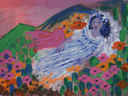 Julia Lopez, Pensando en el atardecer (detail), 1997. Courtesy of Ruiz-Healy Art