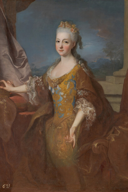 Jean Ranc, La reina Luisa Isabel de Orléans (detalle), 1724. Cortesía del Museo Nacional del Prado