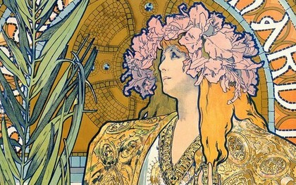 Litografía para la obra "Gismonda" protagonizada por Sarah Bernhardt, Alphonse Mucha, 1894
