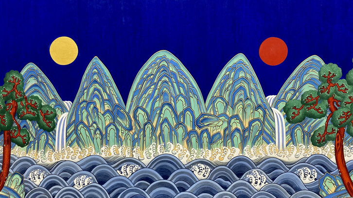 Kate Oh, The sun and moon and 5 peaks. Courtesy of Kate Oh Gallery