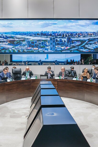 Reunión con la presidencia del Nuevo Banco del Desarrollo (NBD) en Shanghái, China, 2023
