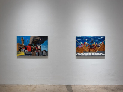 Cole Case, And it keeps coming 'til the day it stops, exhibition view. Courtesy of Track 16 Gallery