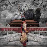 Chi Peng, The Monkey King 4/10, C-print mounted on aluminum, framed 48 ½ x 64 ½ in. Courtesy of Robischon Gallery