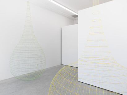 Sarah Stevenson, A line is a dot that went for a walk, exhibition view. Courtesy of Arden + White Gallery