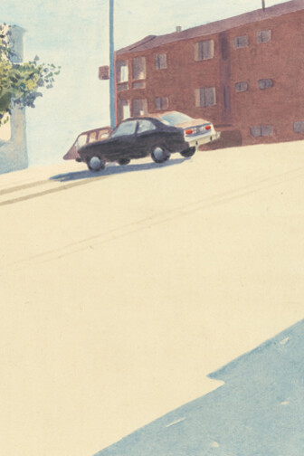 Robert Bechtle, Potrero houses-Pennsylvania Avenue (detail), 1988. Courtesy of Crown Point Press