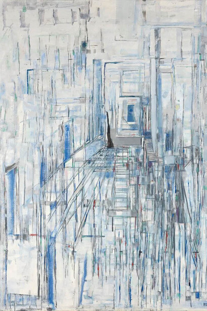 Maria Helena Vieira da Silva, La ville (La ciudad) (detalle), 1950–51. Cortesía del Guggenheim Museum Bilbao