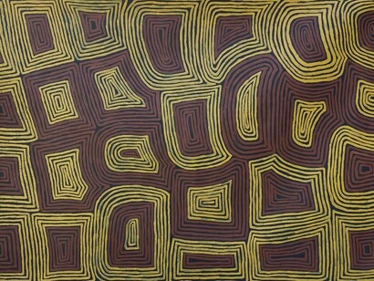 Ronnie Tjampitjinpa, Tingari (detail). Courtesy of Japingka Gallery