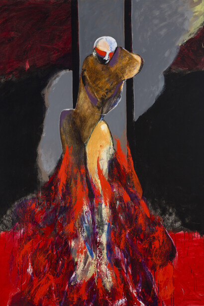 Fritz Scholder, Martyr #6 (Burning), 1993. Courtesy of LewAllen Galleries