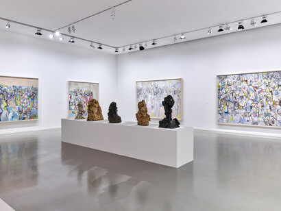 George Condo, exhibition view. Courtesy of Musée d'Art moderne de la Ville de Paris