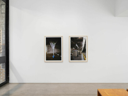 Yuko Mohri, Falling water given, exhibition view. Courtesy of Tanya Bonakdar Gallery