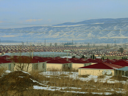 Tserovani, a settlement housing refugees displaced by the 2008 Russo-Georgian war, Georgia