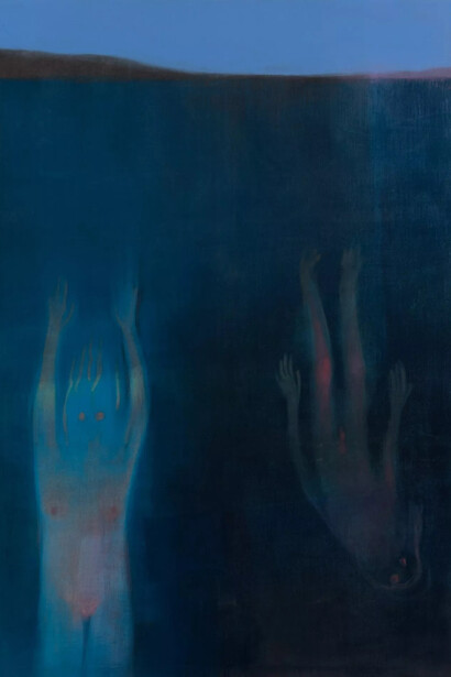 Miriam Cahn, das schöne blau, 2008 + 28.05.2017. Courtesy of Musée de l'Orangerie