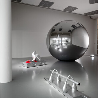 Stef Van Looveren, Cosmic body. First incision, exhibition view. Courtesy of M HKA