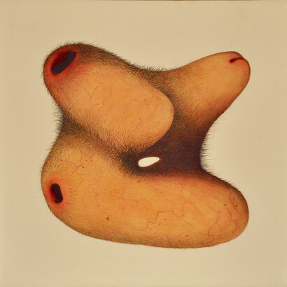 Simone Racheli, L'incerto, 2013 acquerello, grafite su carta intelata cm 45 x 45