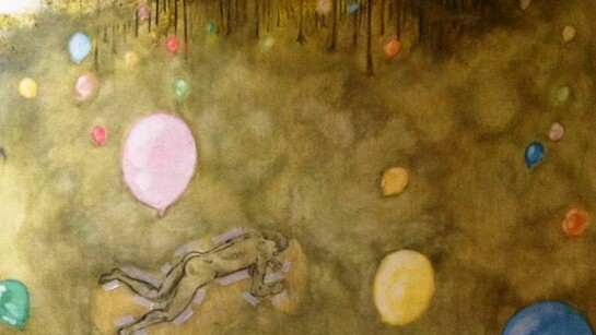 Gianluca Miniaci, asleep in the woods, tecnica mista e carta di riso, 160x180 cm, 2012