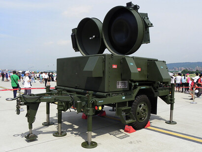 During the open house event at Songshan Air Force Base on August 13, 2011, the high-power tracking radar of the Eagle air defense missile system was displayed