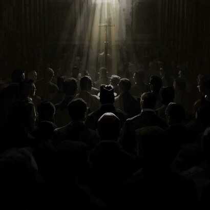 Ricostruzione con IA del potenziale processo a Mussolini descritto nel libro di Michael Foot