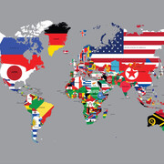 Satoshi Hashimoto, Each Country Was Moved to the Next, 2011-2013, world atlas, and a concept from a person called “S.S.” that the artist 'transplanted' into himself