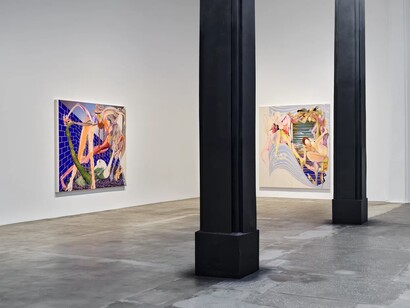 Christina Quarles, The ground glows black, exhibition view. Courtesy of Hauser & Wirth Gallery