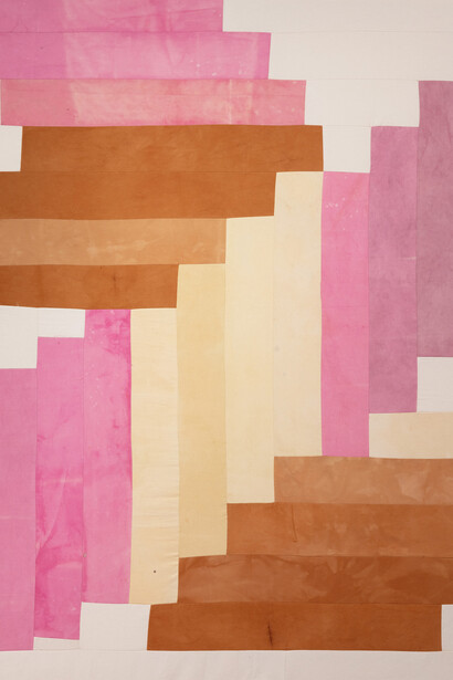 Yto Barrada, Untitled (pinkandtanstriped), 2022. Avec l’aimable autorisation de l’artiste et de la galerie Sfeir-Semler, Beyrouth/Hambourg, © Yto Barrada
