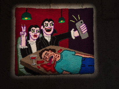 Megan Dominescu, If we lived here, we’d be home by now, exhibition view. Courtesy of Anca Poterașu Gallery