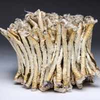 Kiyomi Iwata. Hongo, 2015
Ogarami choshi, hoja plateada, pintura