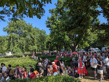 A peaceful pro-Palestine protest takes place in Berlin on June 21, 2025, Germany