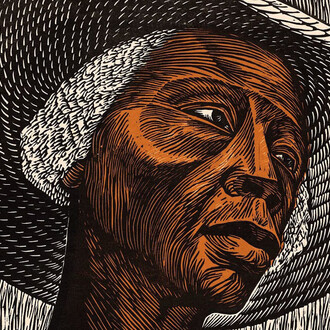 Elizabeth Catlett, Sharecropper (detail), 1952, printed 1970. Courtesy of the Art Institute of Chicago