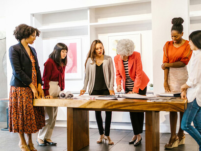 Women gathering in meetings and leading local assemblies or advocacy groups to advance a human rights-based approach