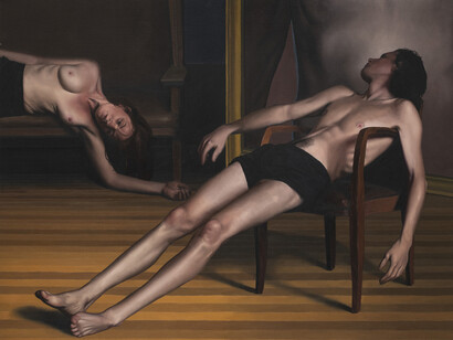 François Malingrëy, Les écroulés (detail), 2024. Courtesy of Galerie Paris-B © François Malingrëy 